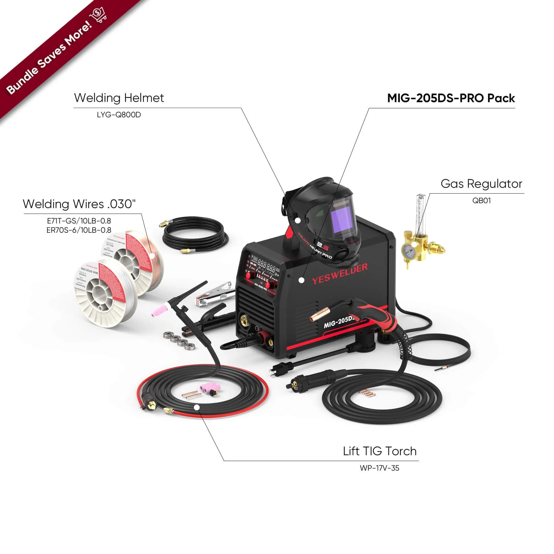 MIG-205DS-Pro Multi-Process MIG Aluminum Welder - Image 9