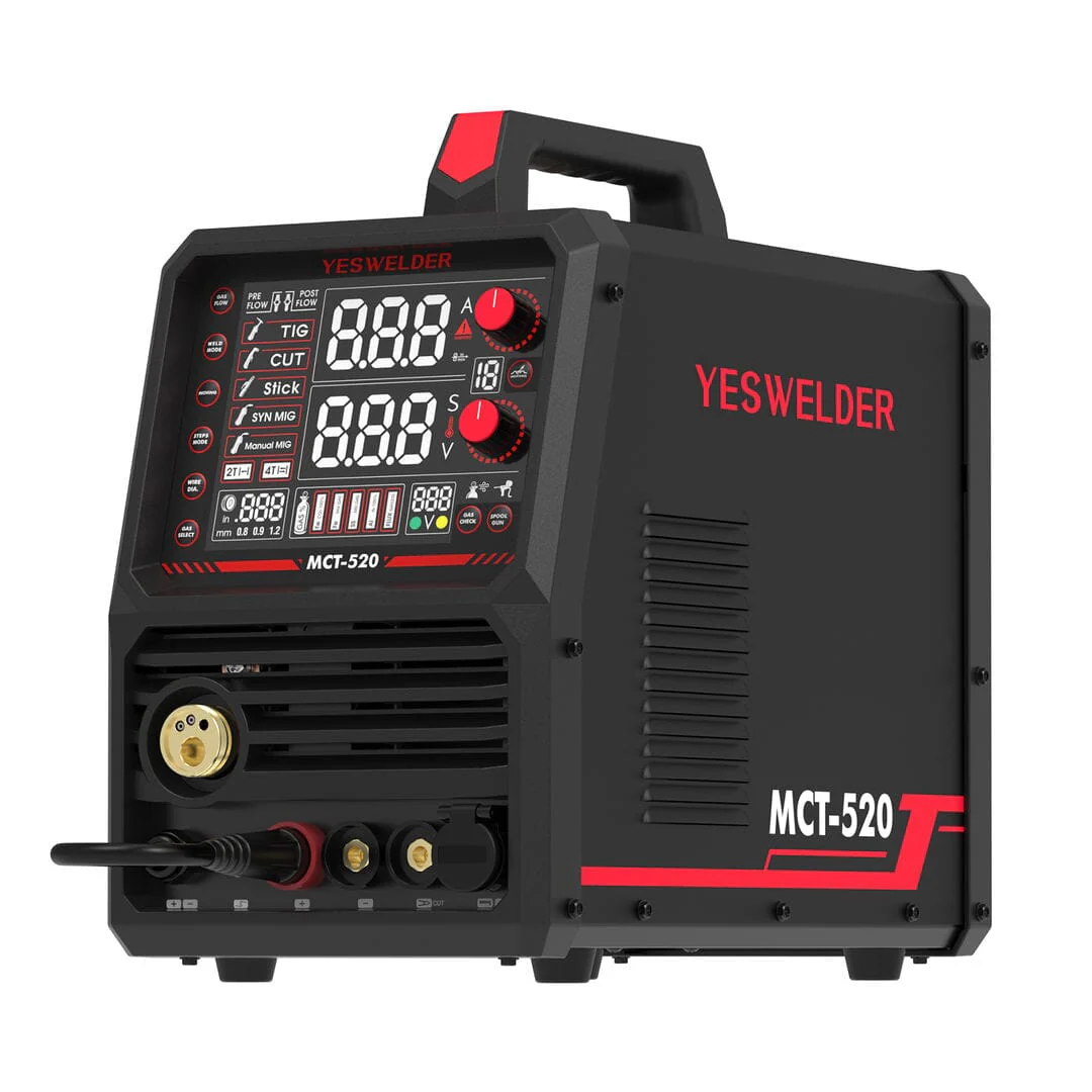 MCT520 5-in-1 MIG/TIG/Stick/CUT Welder | HF Start | Spool Gun Compatible | 110/220V Combo Machine - Image 6