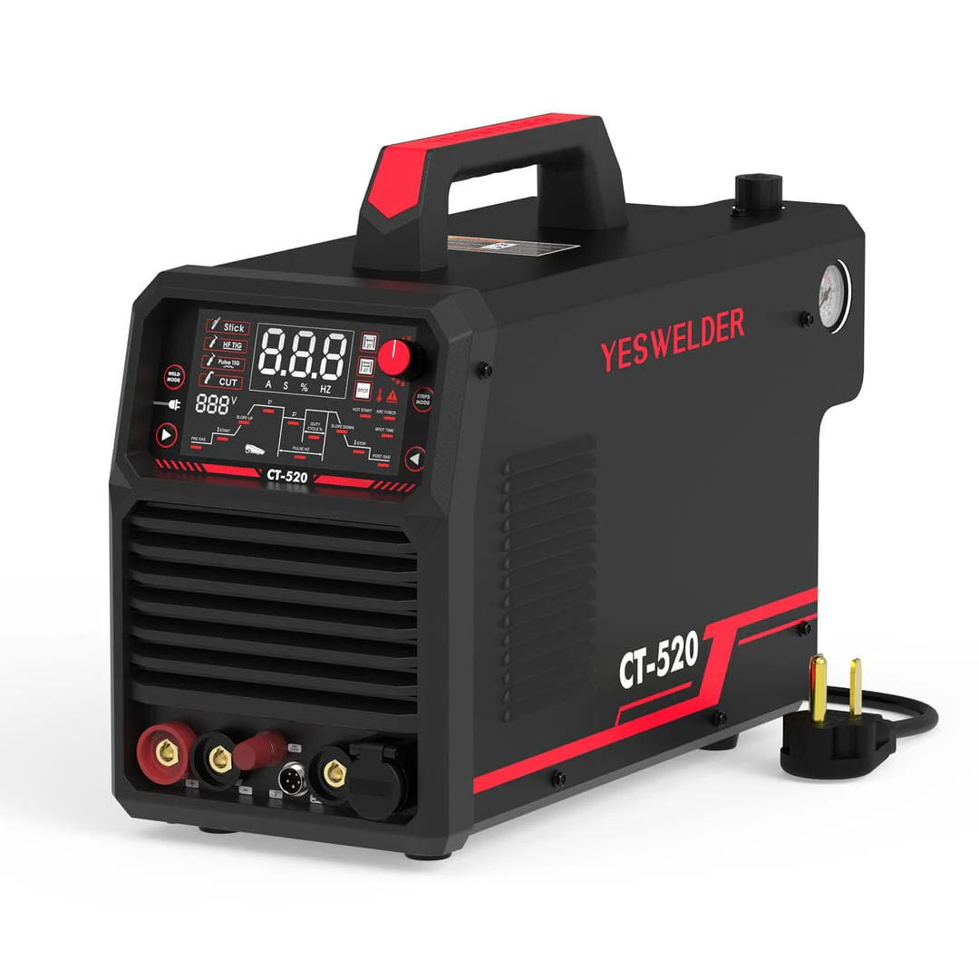 CT-520 Welder & Plasma Cutter | HF TIG, Pulse TIG, Stick, CUT | 200A Multi-Process Welding Machine - Image 3